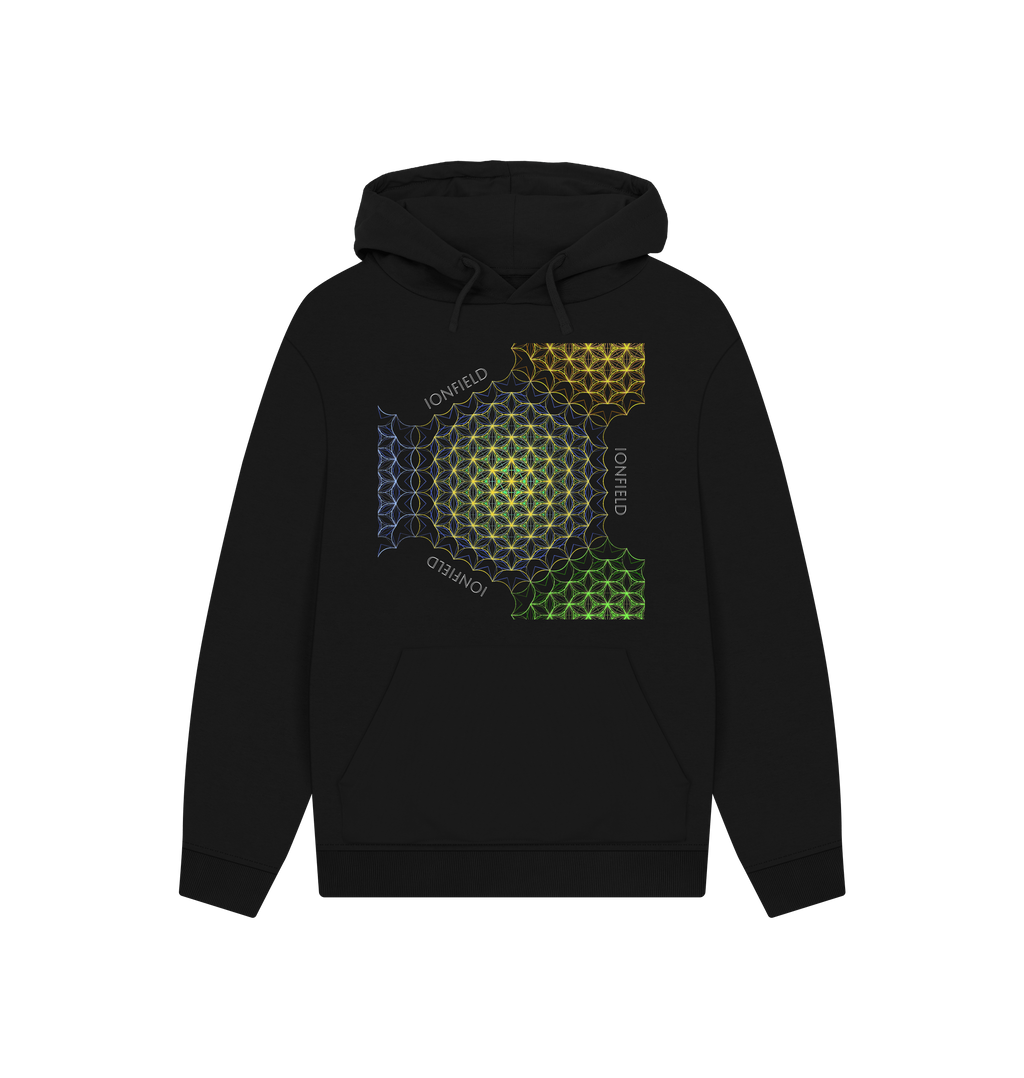 Black Printed Hoody Front