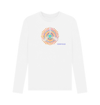 White Printed Long Sleeve T Shirt Front