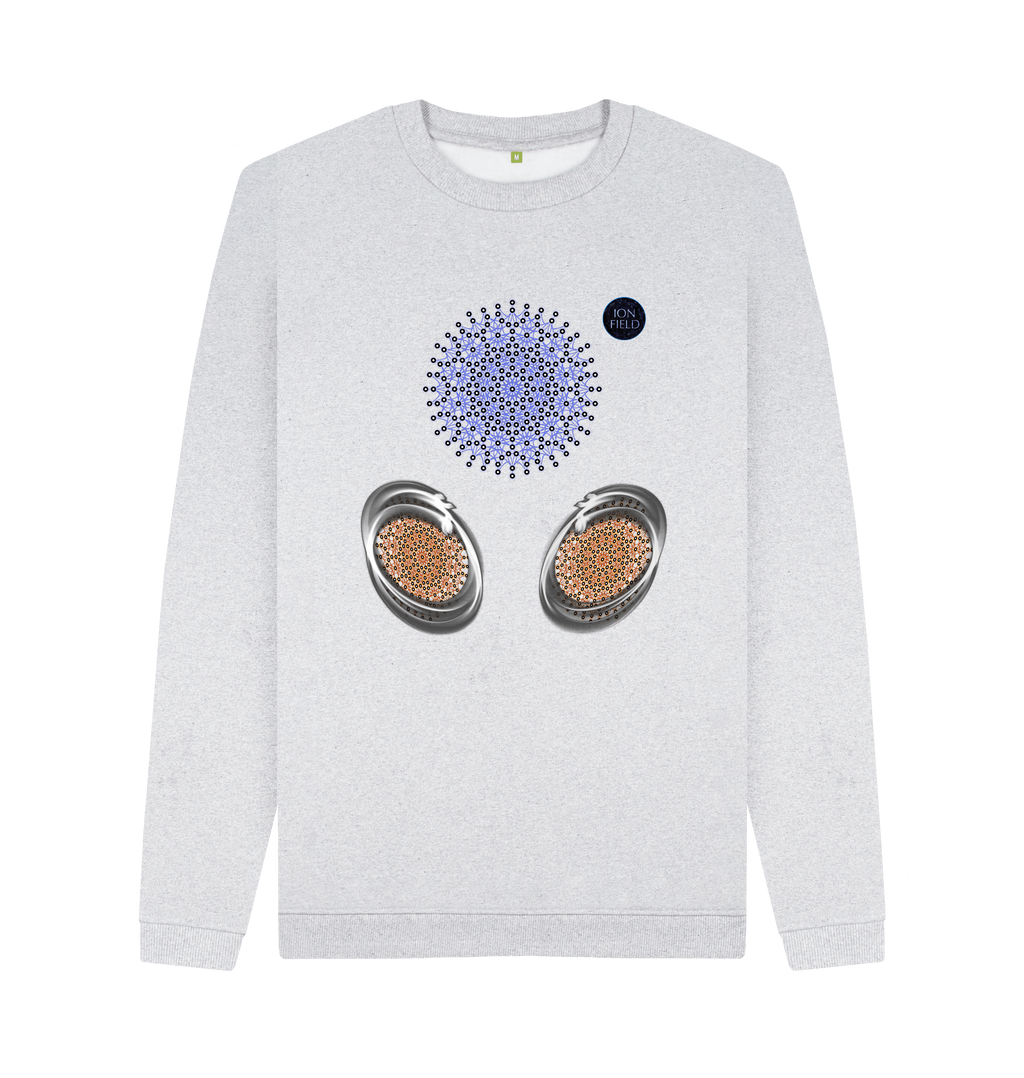 Grey Recycled Printed Sweater Front