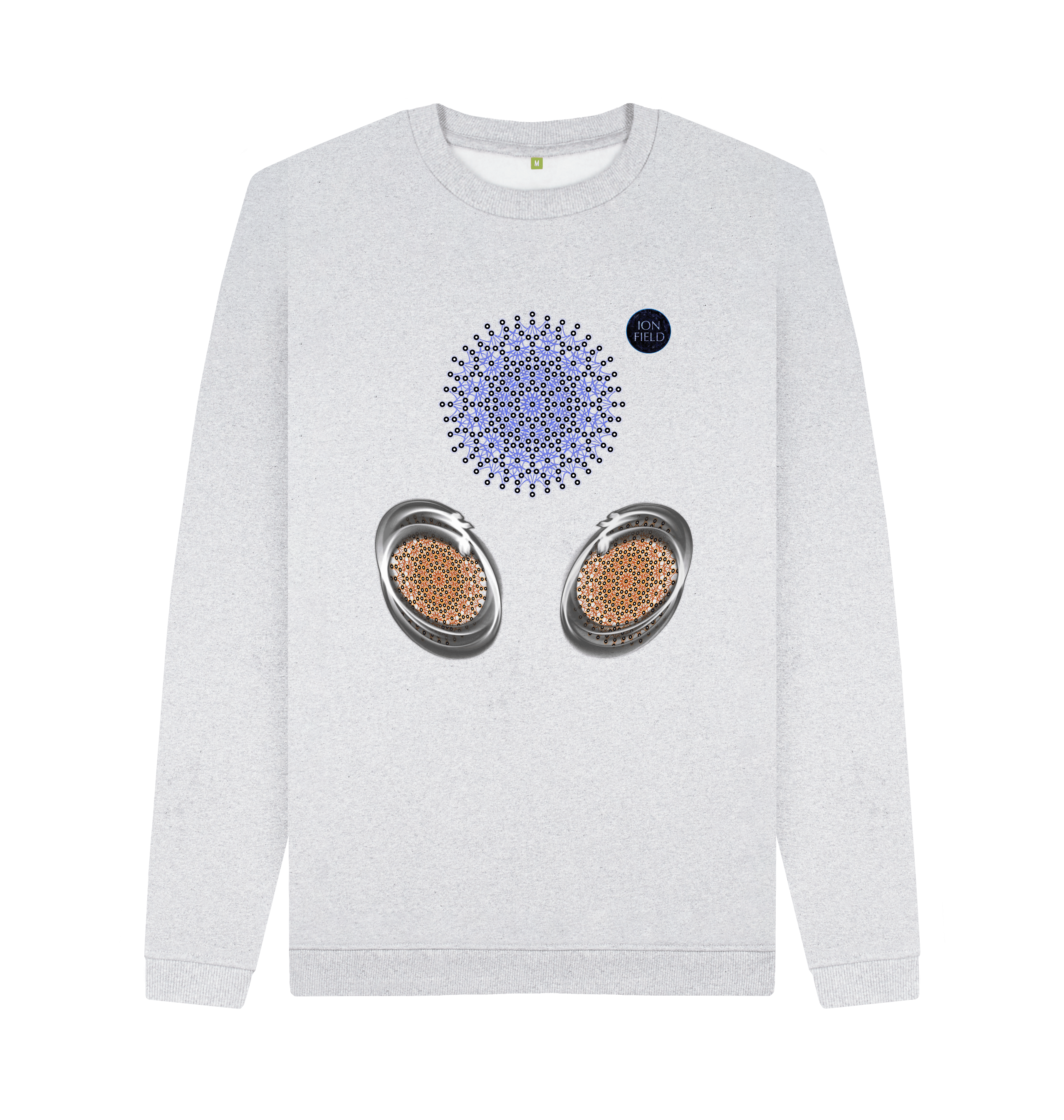 Grey Recycled Printed Sweater Front