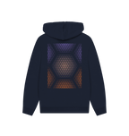 Navy Printed Hoody Back