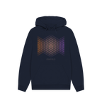 Navy Printed Hoody Front