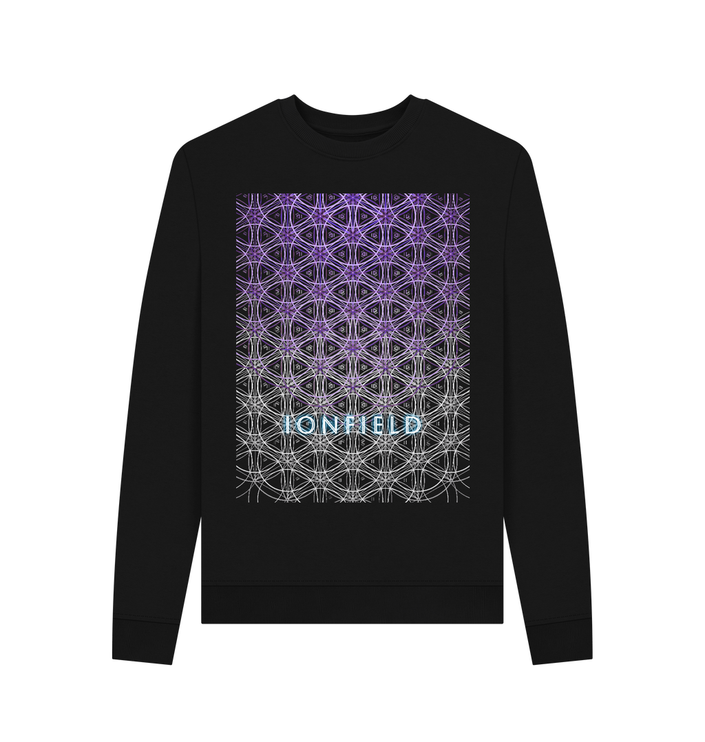 Black Printed Sweater Front