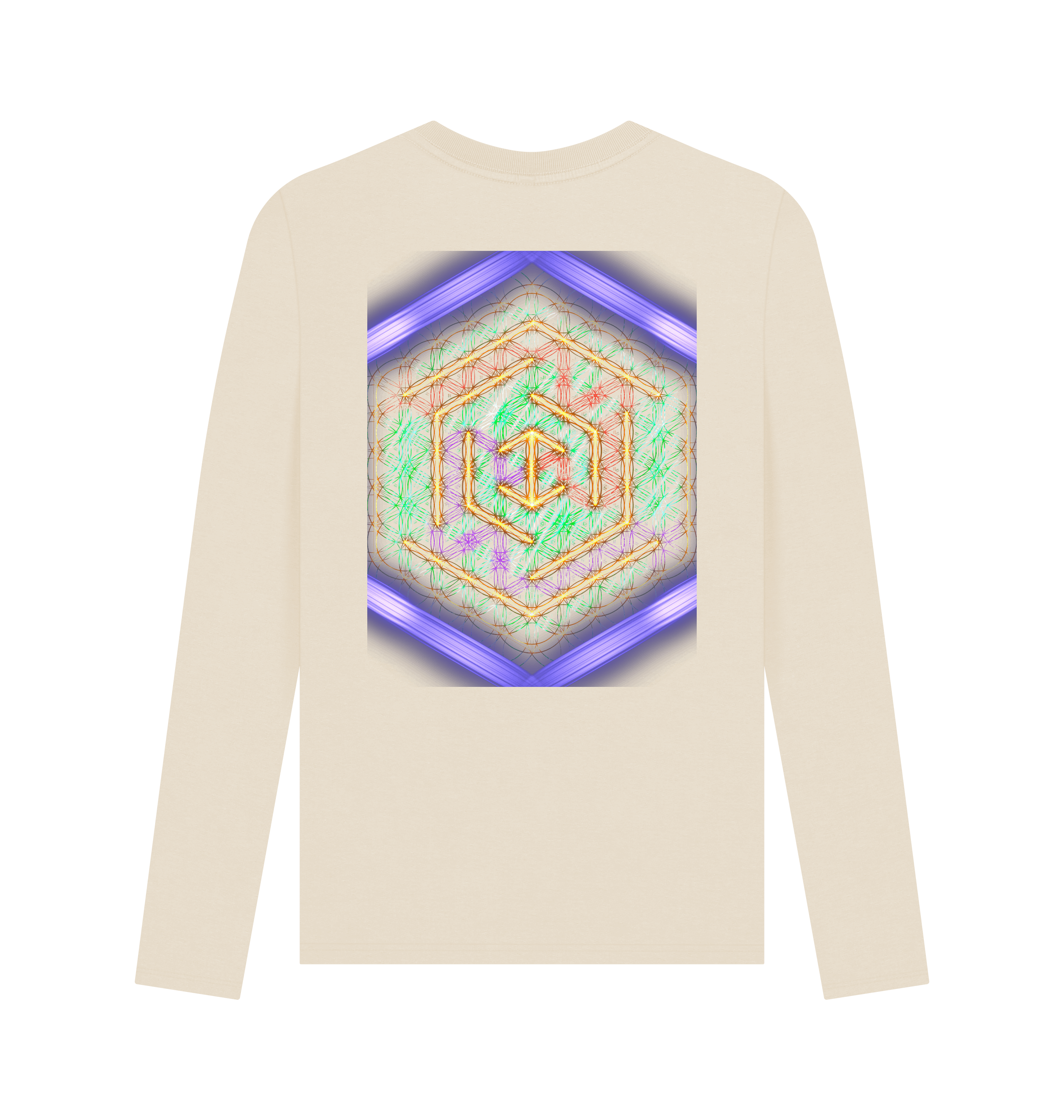 Oat Printed Long Sleeve T Shirt Back