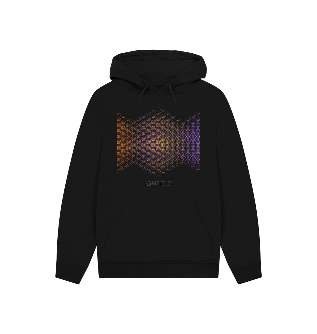 Black Printed Hoody Front