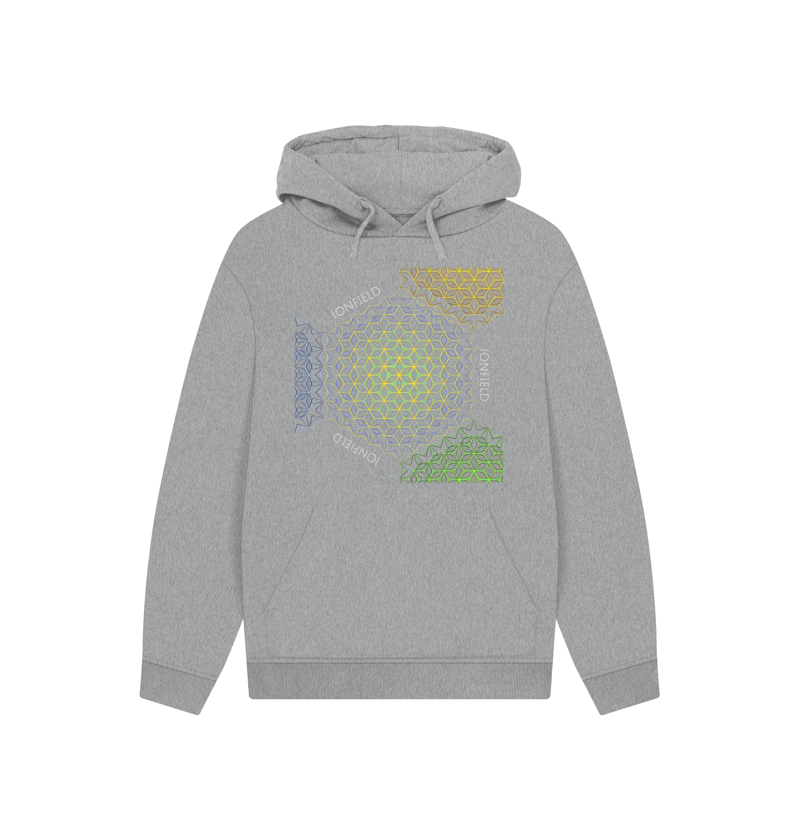 Athletic Grey Printed Hoody Front