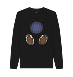 Black Recycled Printed Sweater Front