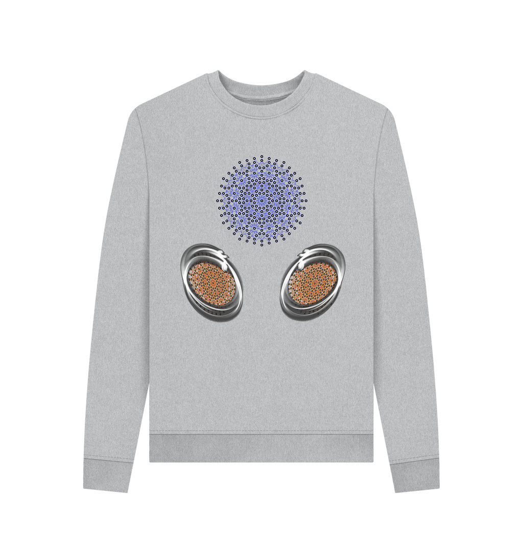 Grey Recycled Printed Sweater Front