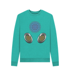 Seagrass Green Recycled Printed Sweater Front