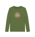 Khaki Printed Long Sleeve T Shirt Front