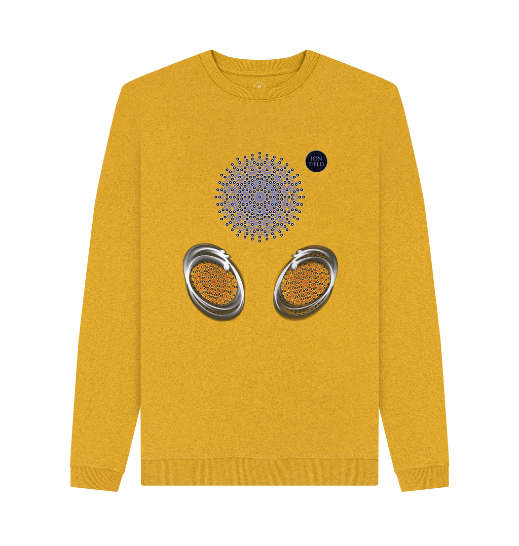 Sunflower Yellow Recycled Printed Sweater Front