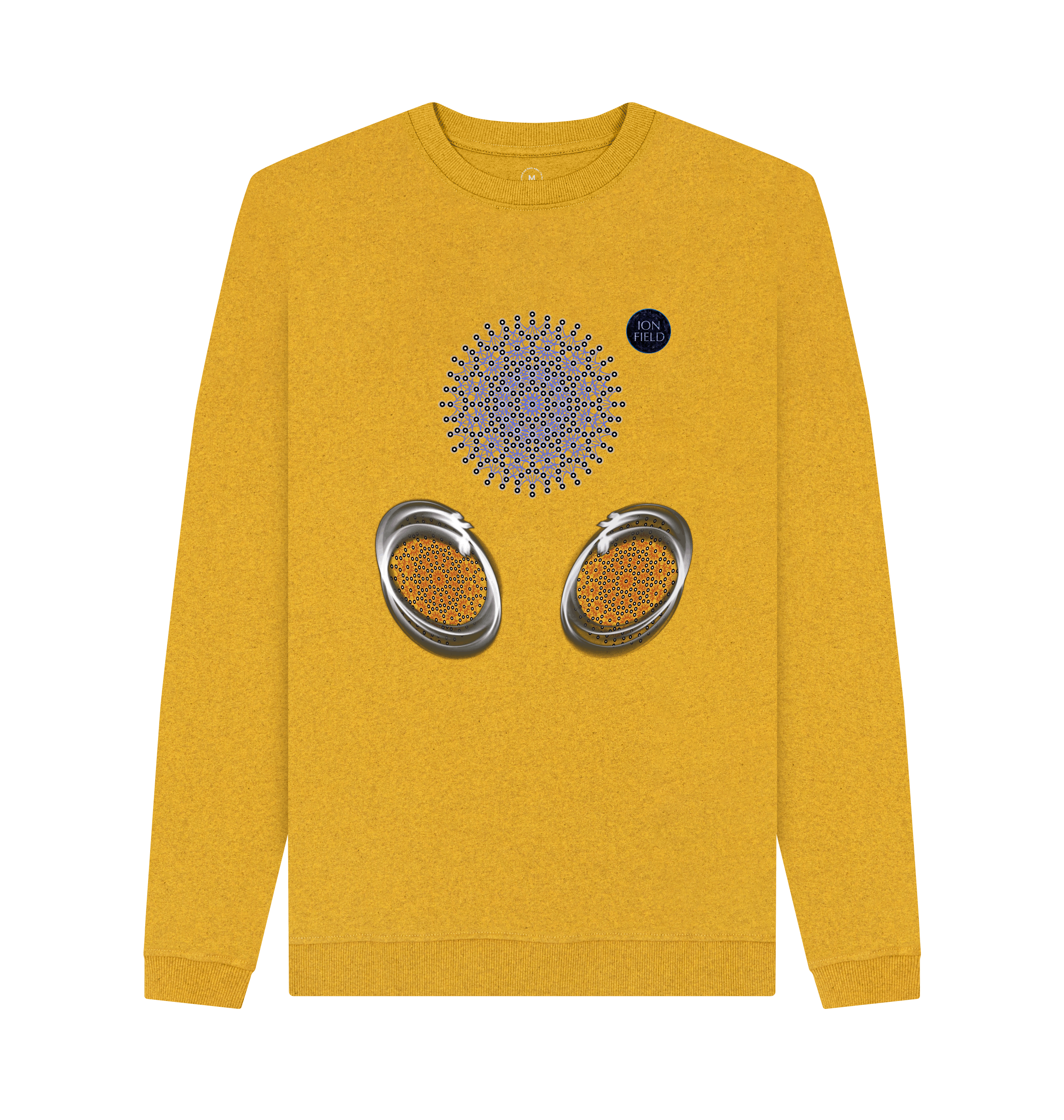 Sunflower Yellow Recycled Printed Sweater Front
